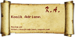 Kosik Adrienn névjegykártya